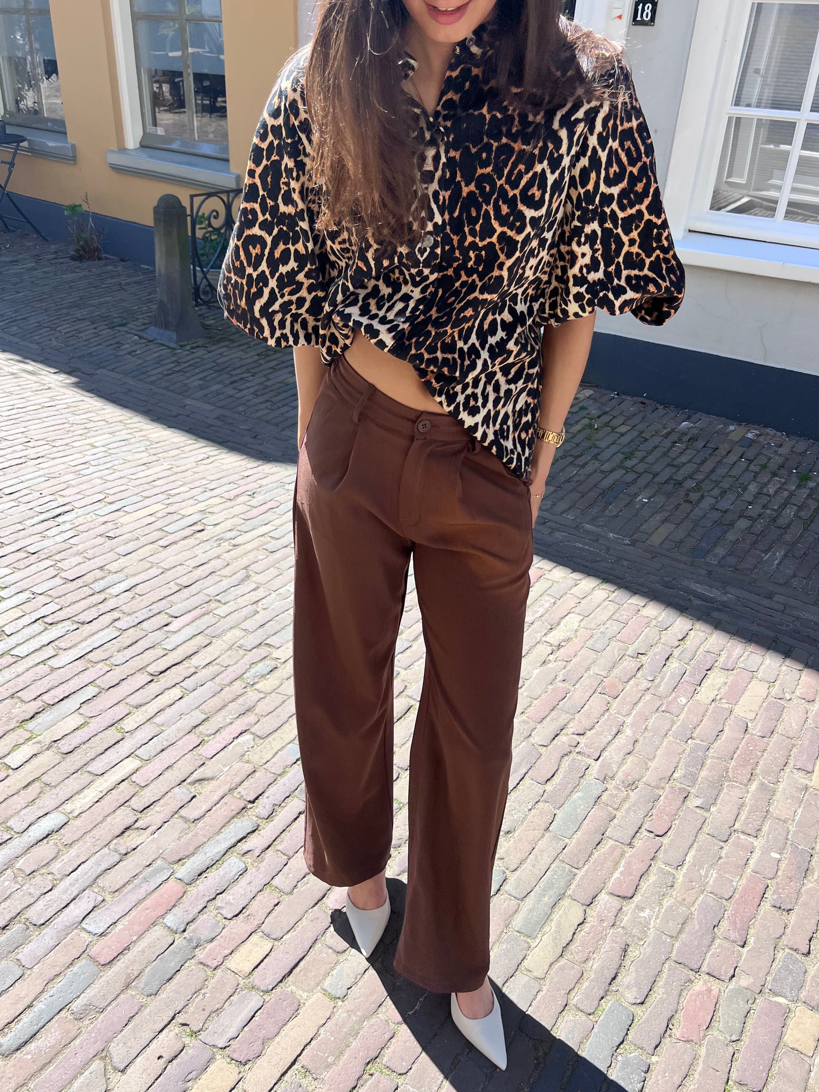 Jailin pantalon - bruin
