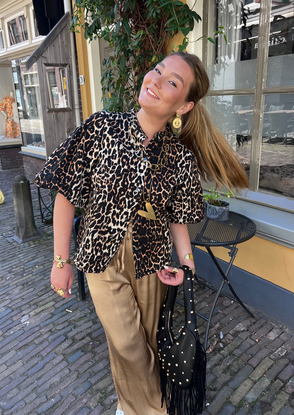 Olivia denim blouse
