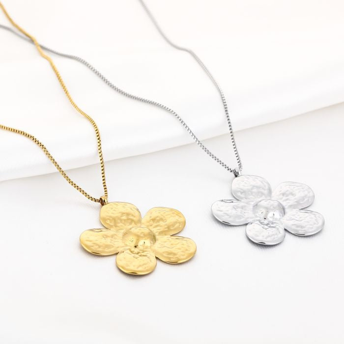 Big flower mid-lange ketting