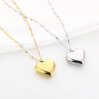 Chunky heart lange ketting