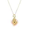 Statement heart & beads ketting