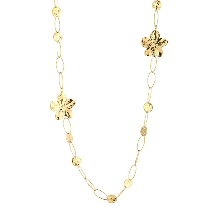 Big flowers lange ketting