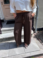 Nola linnen pants - bruin