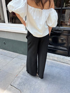 Nola linnen pants - zwart