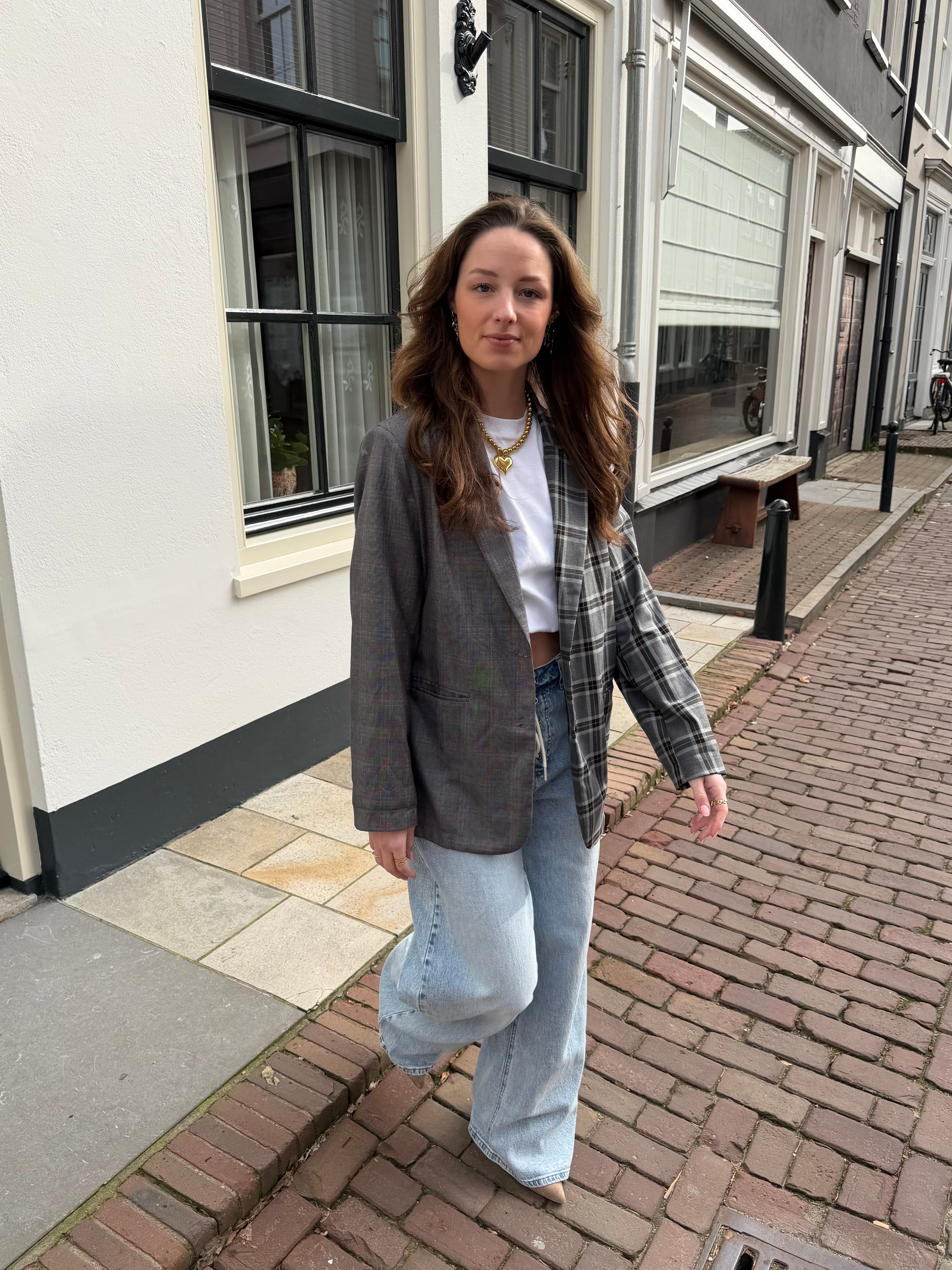 Pre-loved | Gaya half checked blazer
