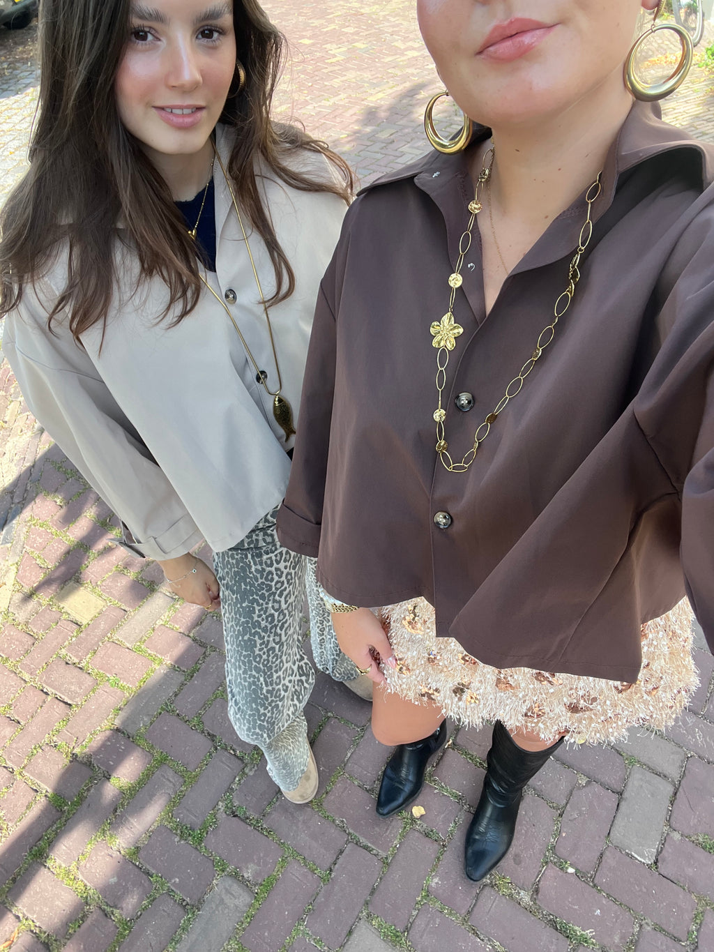 Ayla cropped trenchcoat - beige