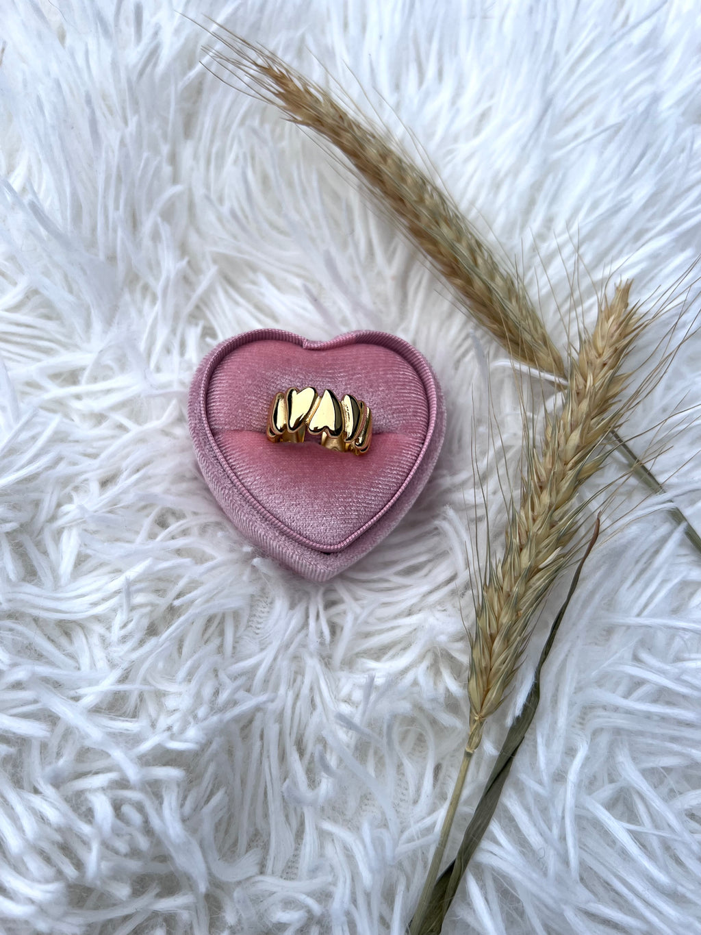 Chunky hearts ring - verstelbaar