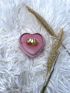 Chunky hearts ring - verstelbaar