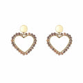 Love beads oorbellen - bruin