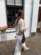 Isabella gebreid vest - creme/beige