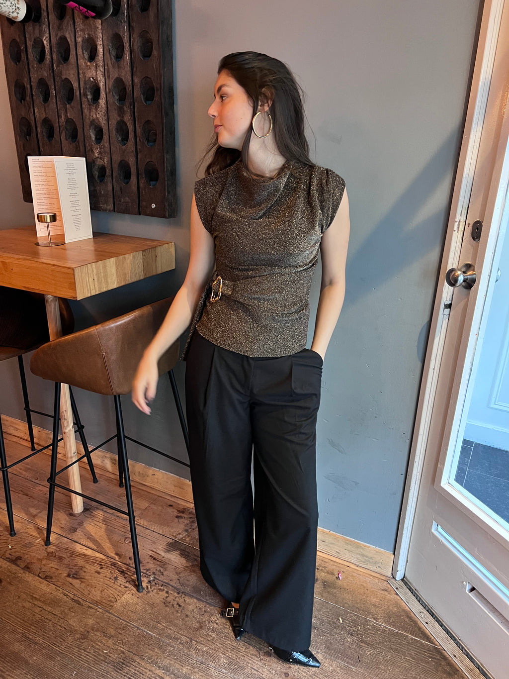 Claar glitter top