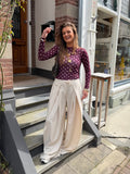 Jip wide pantalon - creme