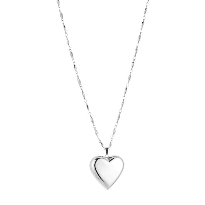 Chunky heart lange ketting