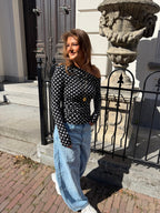 Livia off-shoulder top - polkadot