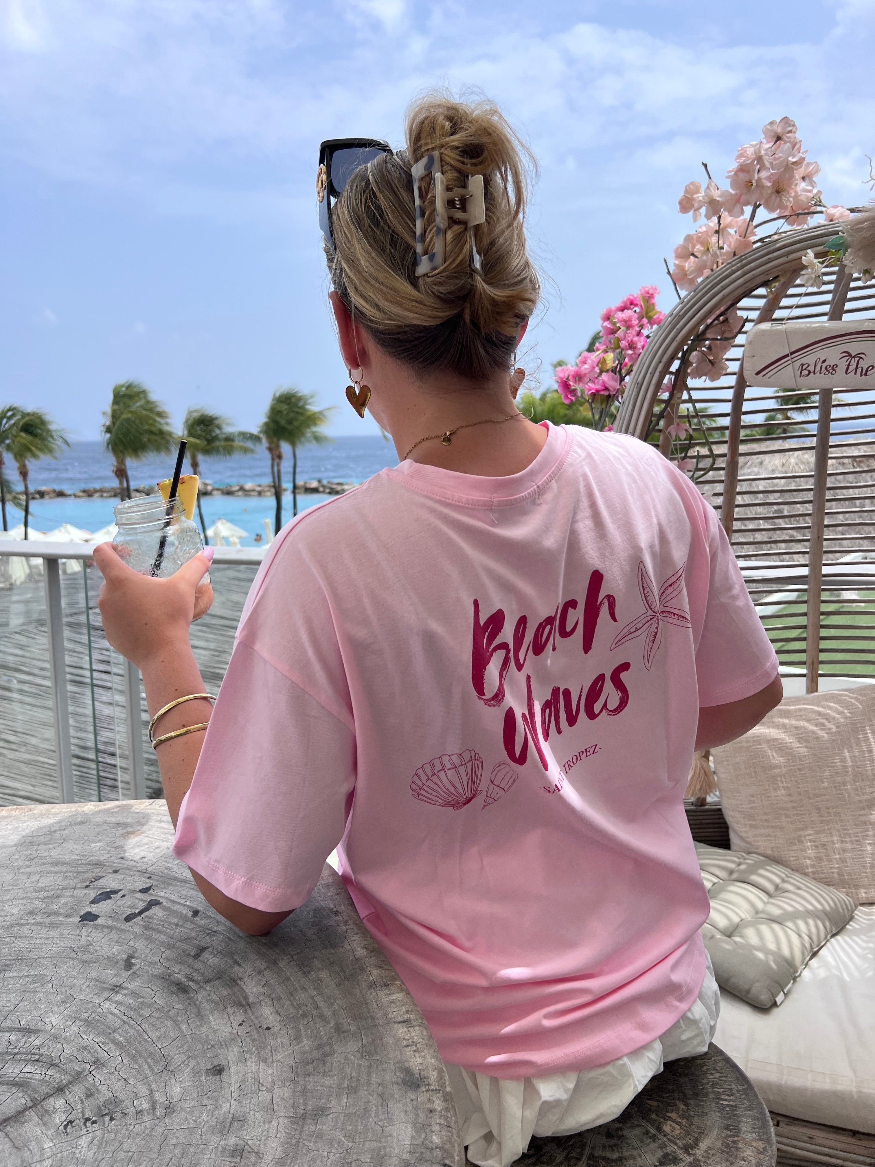 Beachy t shirt - roze