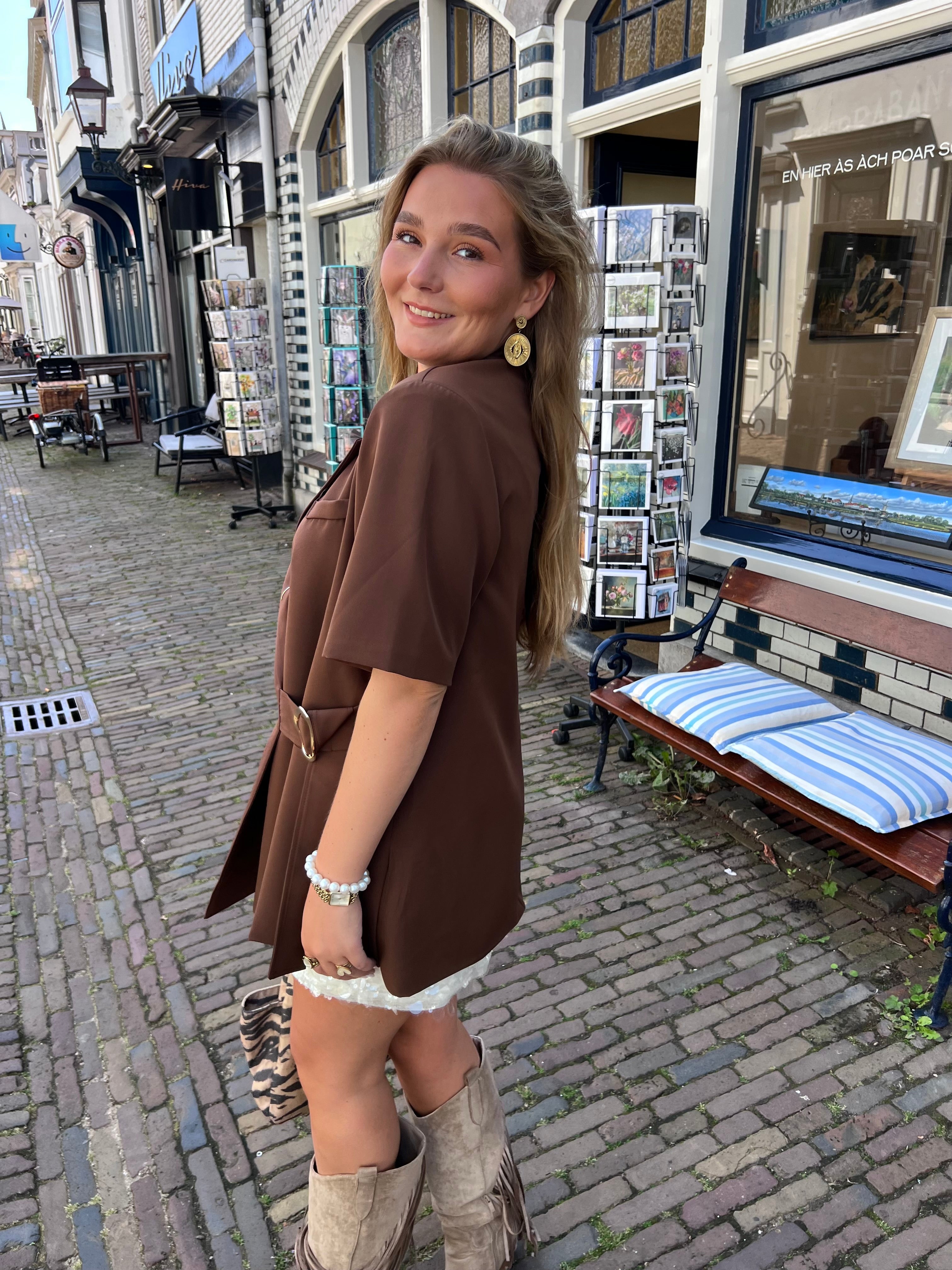 Noeloe blazer - bruin