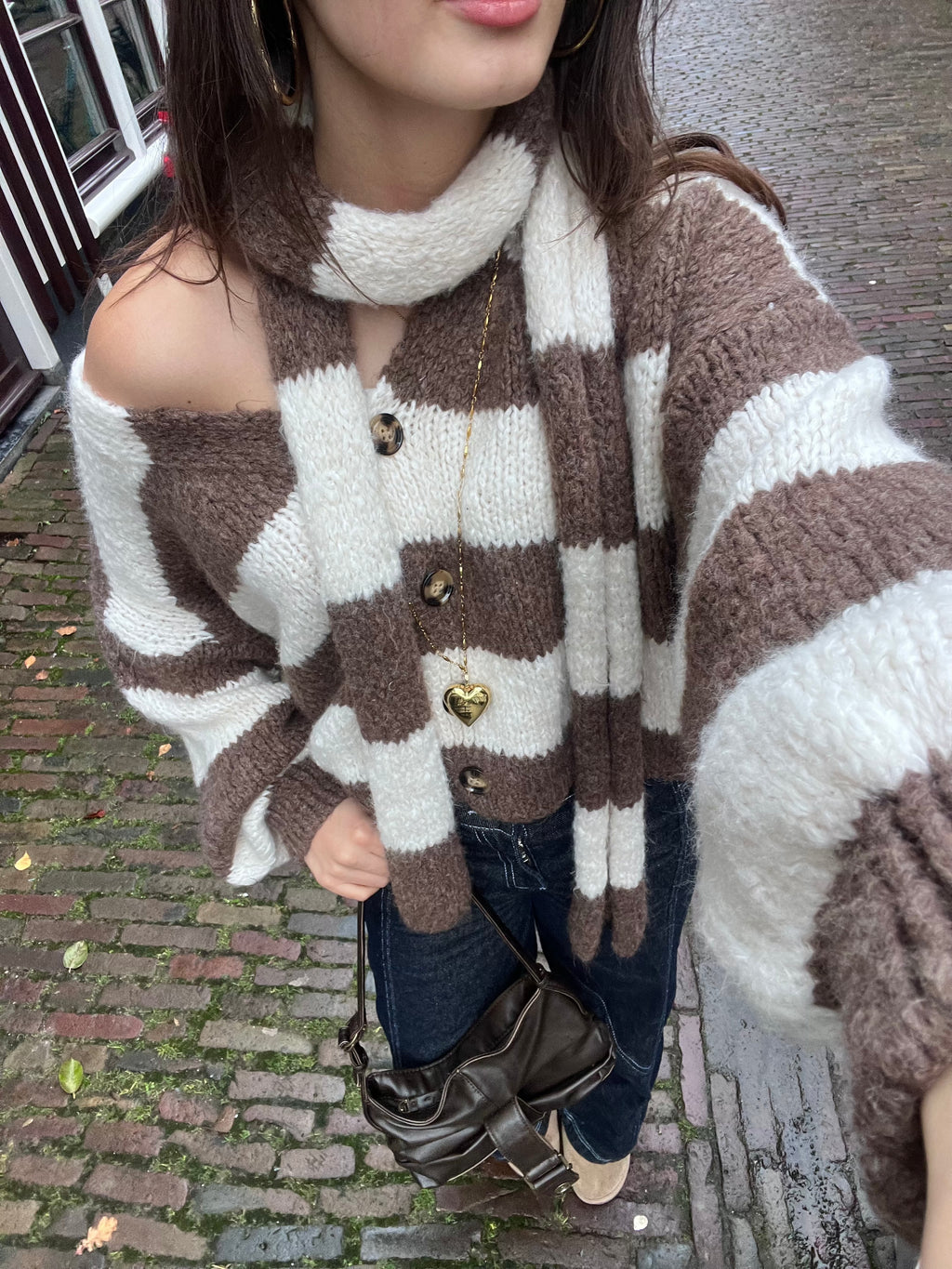 Fien gebreid vest + sjaal