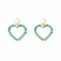 Love beads oorbellen - groen