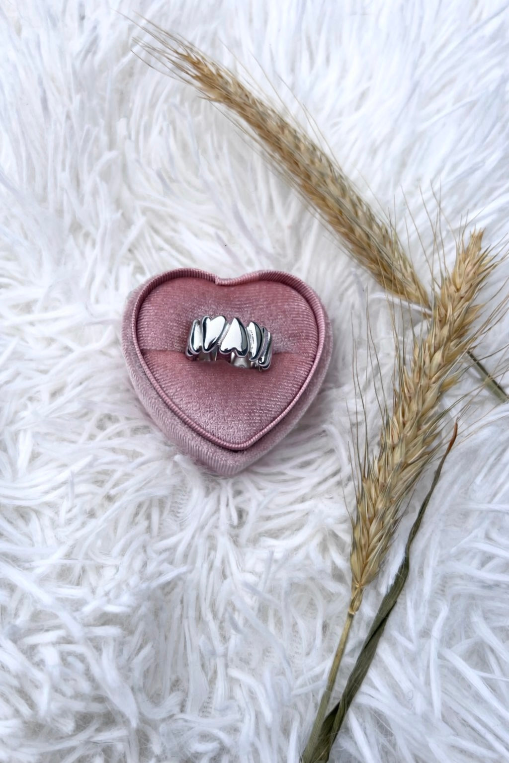 Chunky hearts ring - verstelbaar