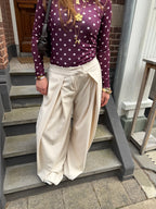 Jip wide pantalon - creme