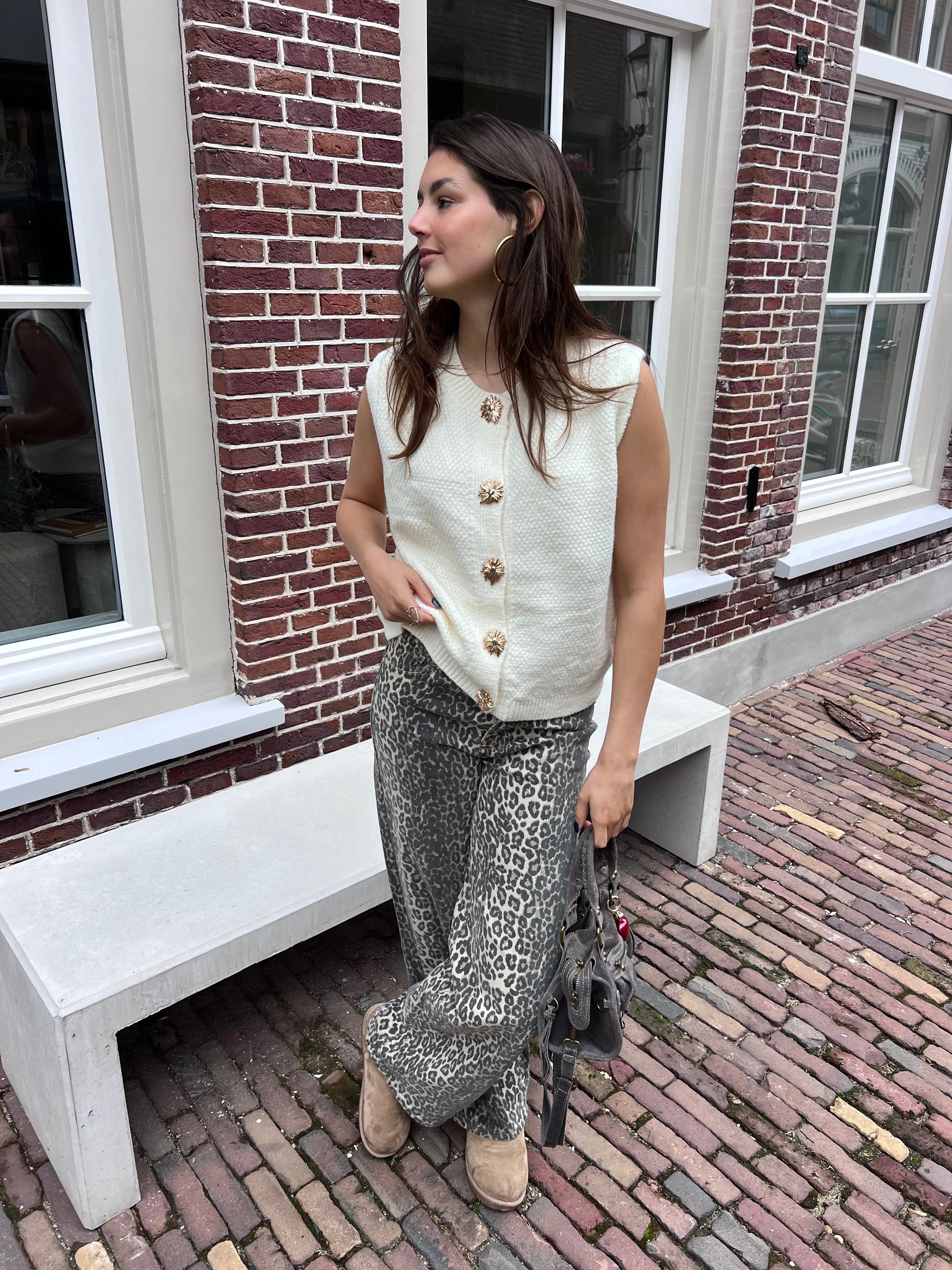 Lucky gilet - gebroken wit
