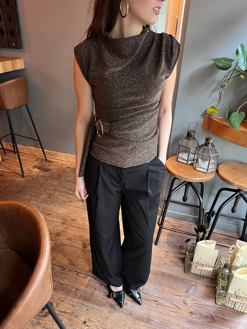 Claar glitter top