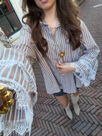 Frankie striped blouse - beige