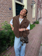 Pre-loved | Lovi teddy gilet - bruin