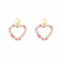 Love beads oorbellen - Roze
