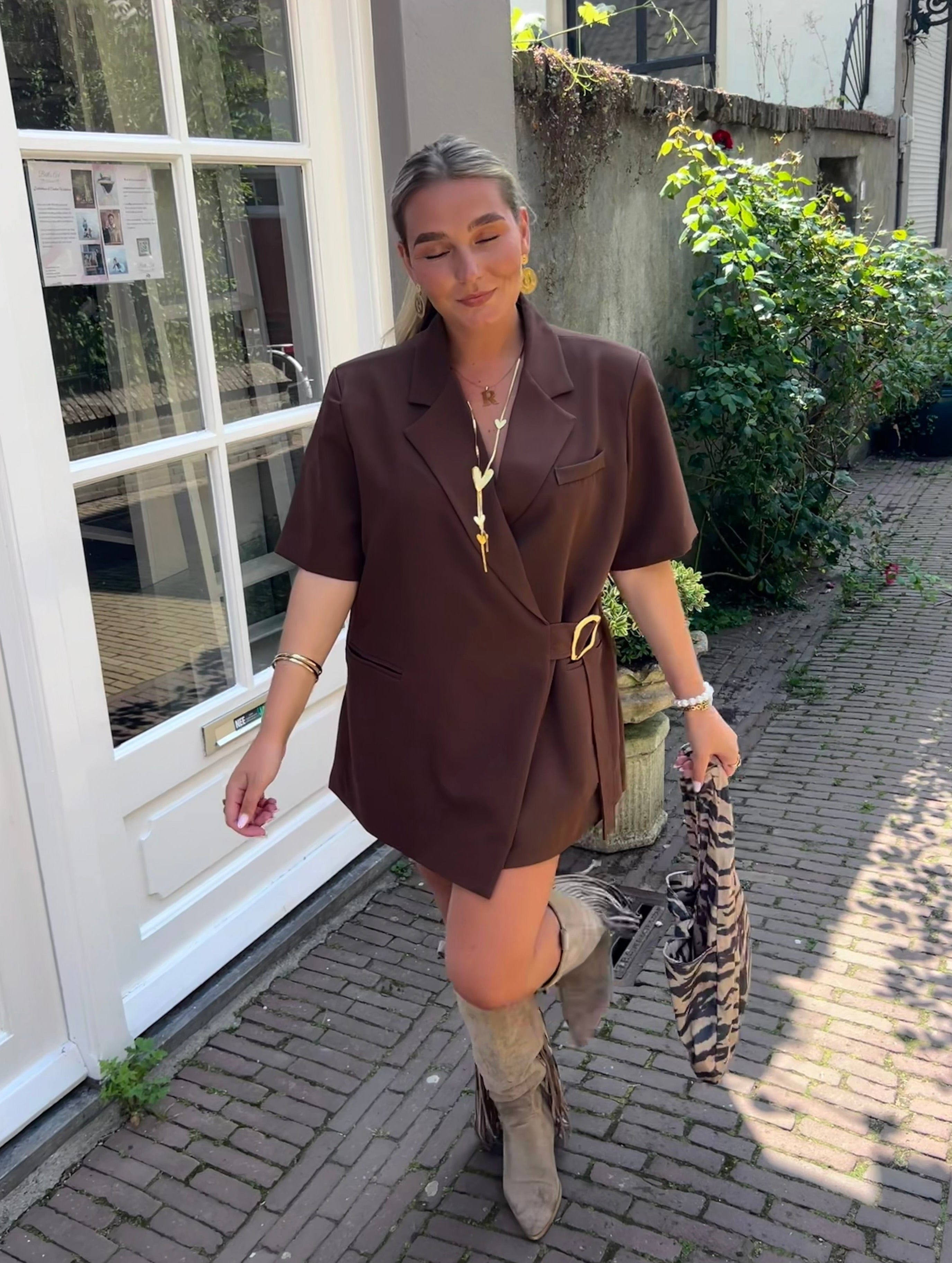 Noeloe blazer - bruin