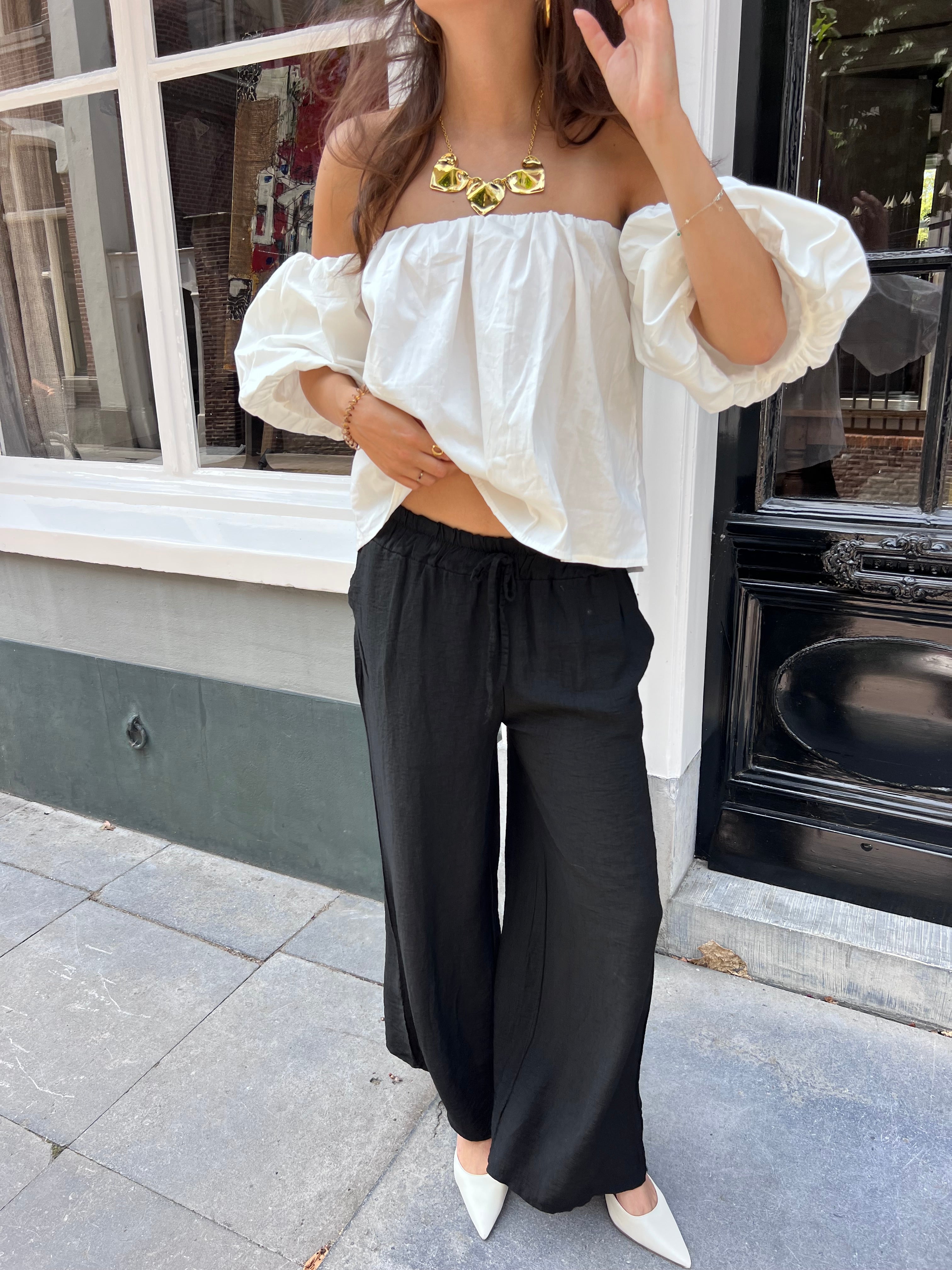 Nola linnen pants - zwart