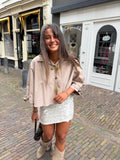 Ayla cropped trenchcoat - beige
