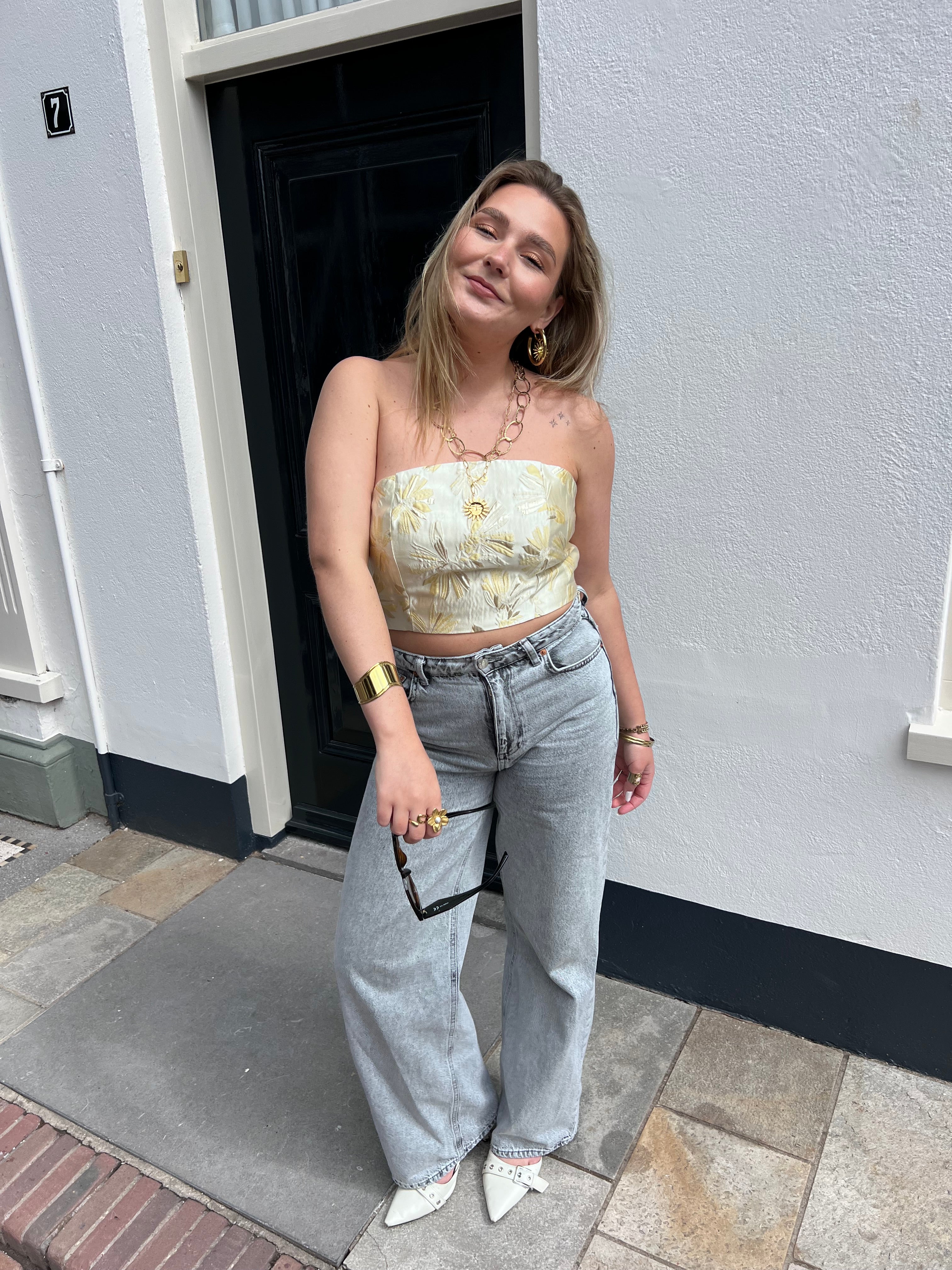 Champagne spring top
