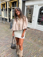 Ayla cropped trenchcoat - beige