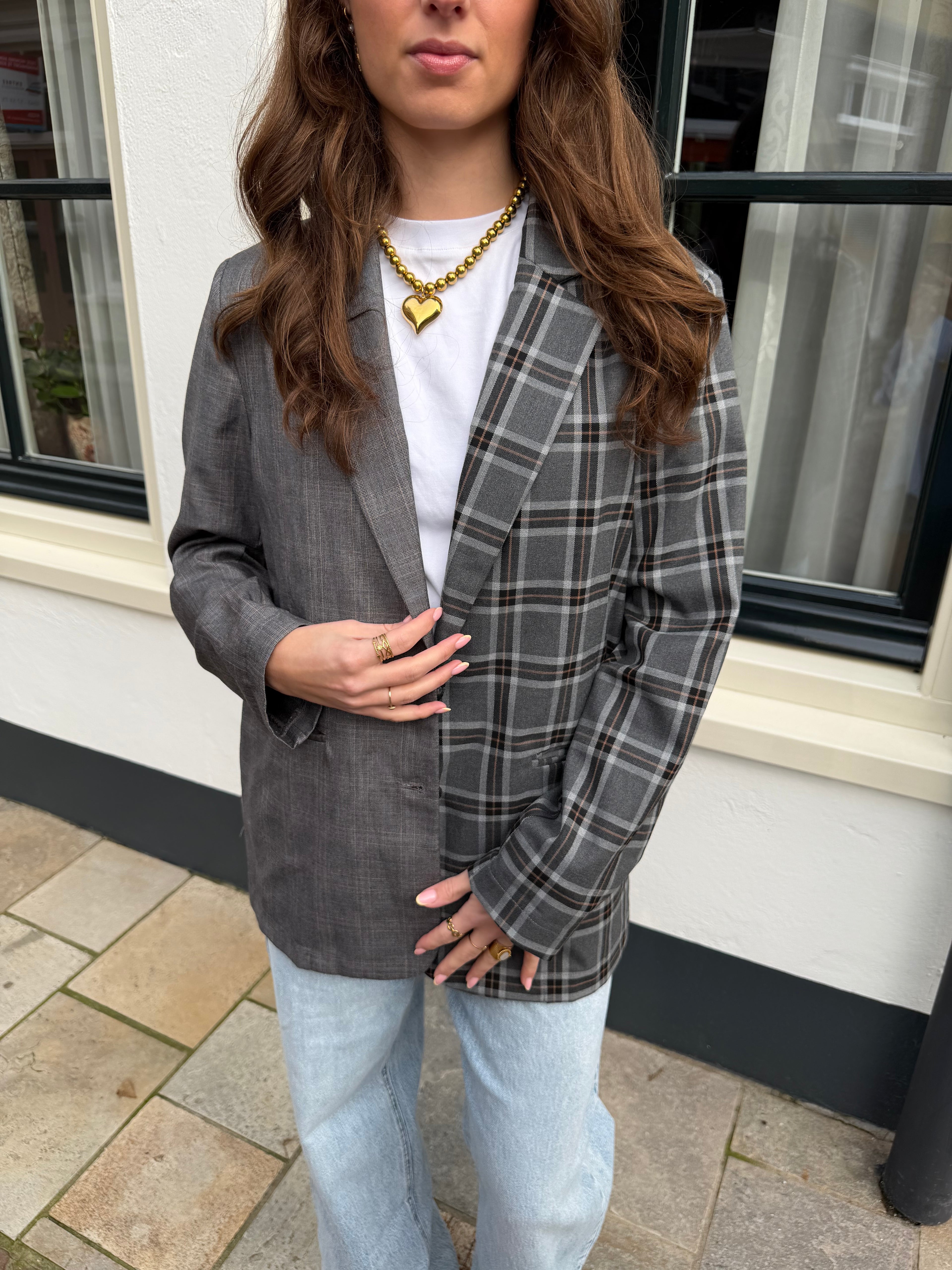 Pre-loved | Gaya half checked blazer
