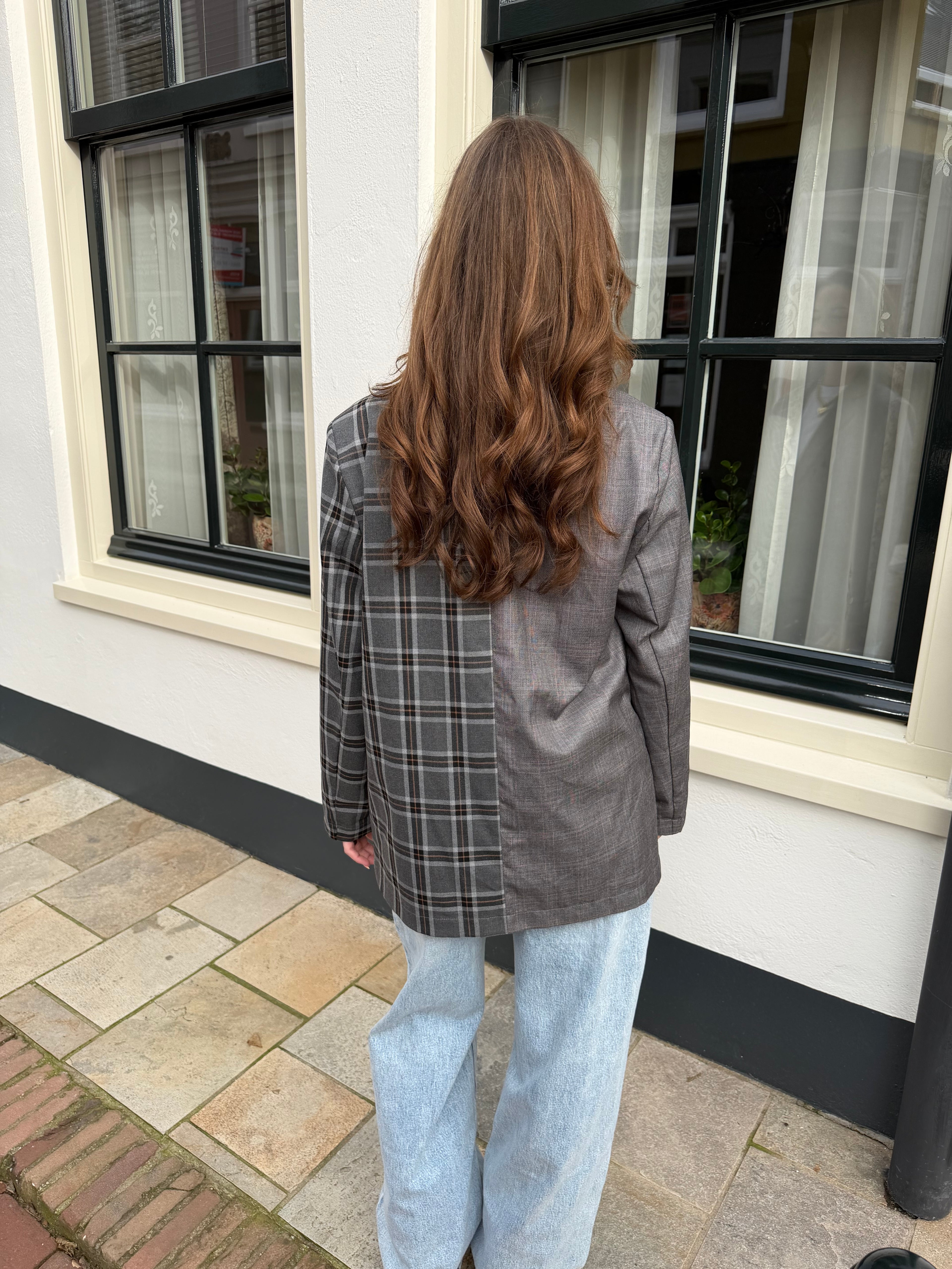Pre-loved | Gaya half checked blazer
