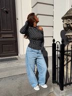 Livia off-shoulder top - polkadot