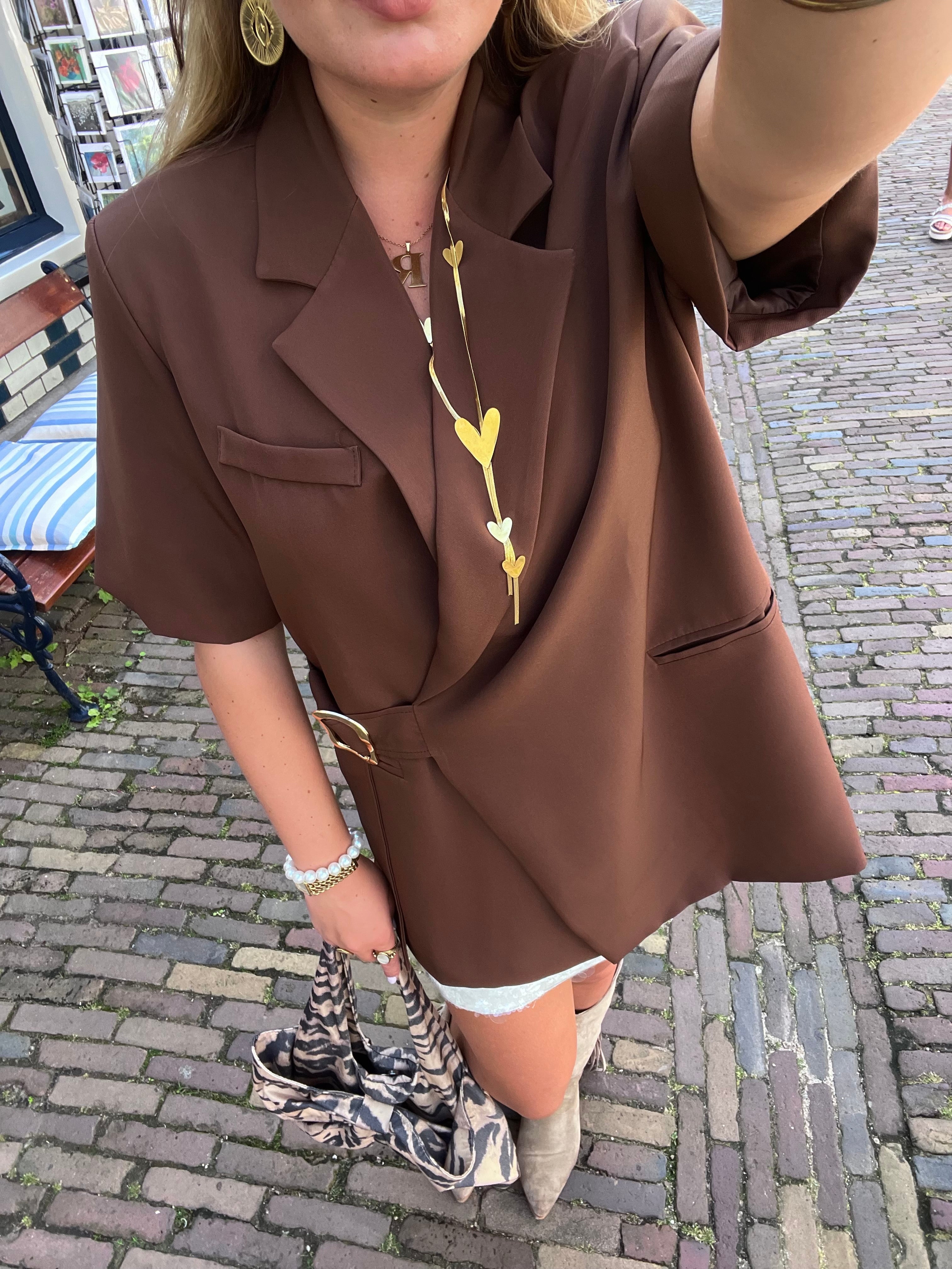 Noeloe blazer - bruin