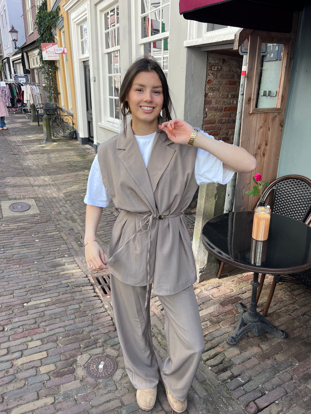 Jailin pantalon - taupe