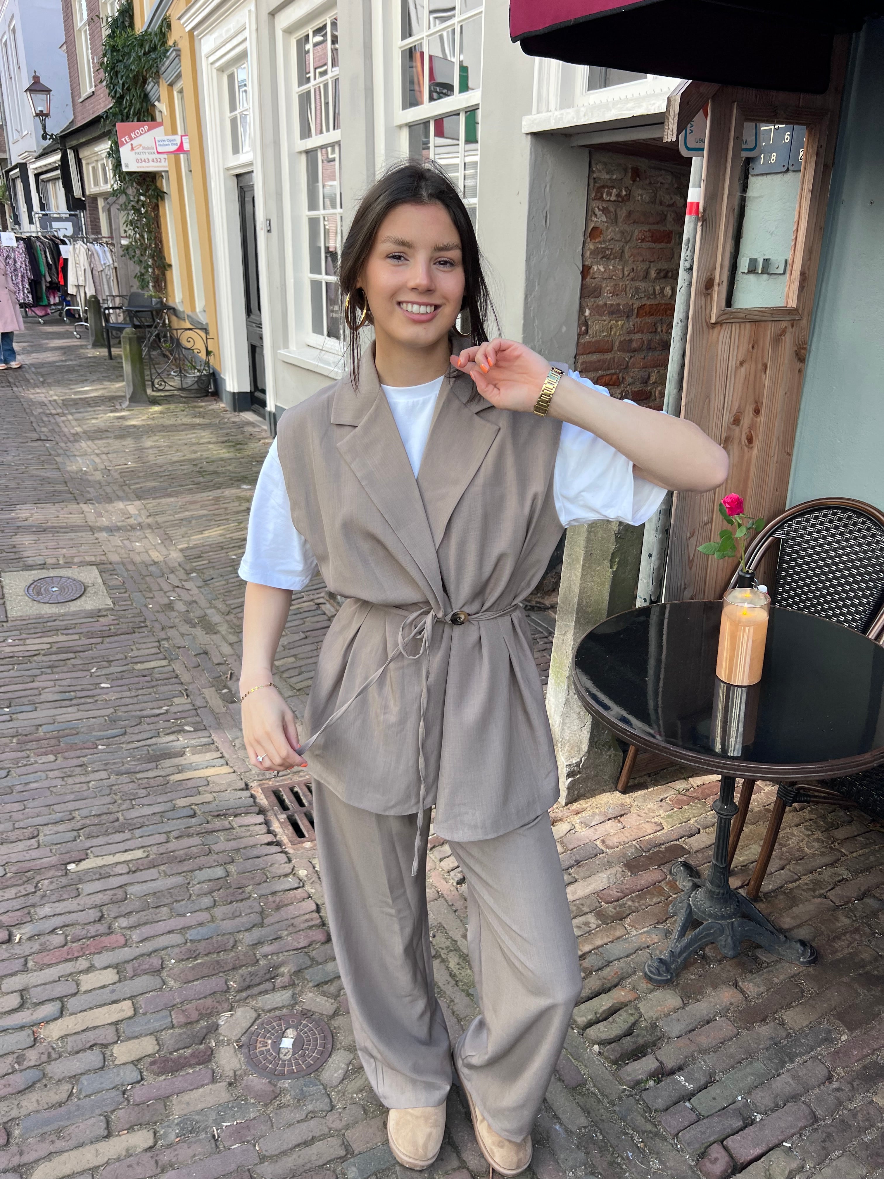 Jailin pantalon - taupe