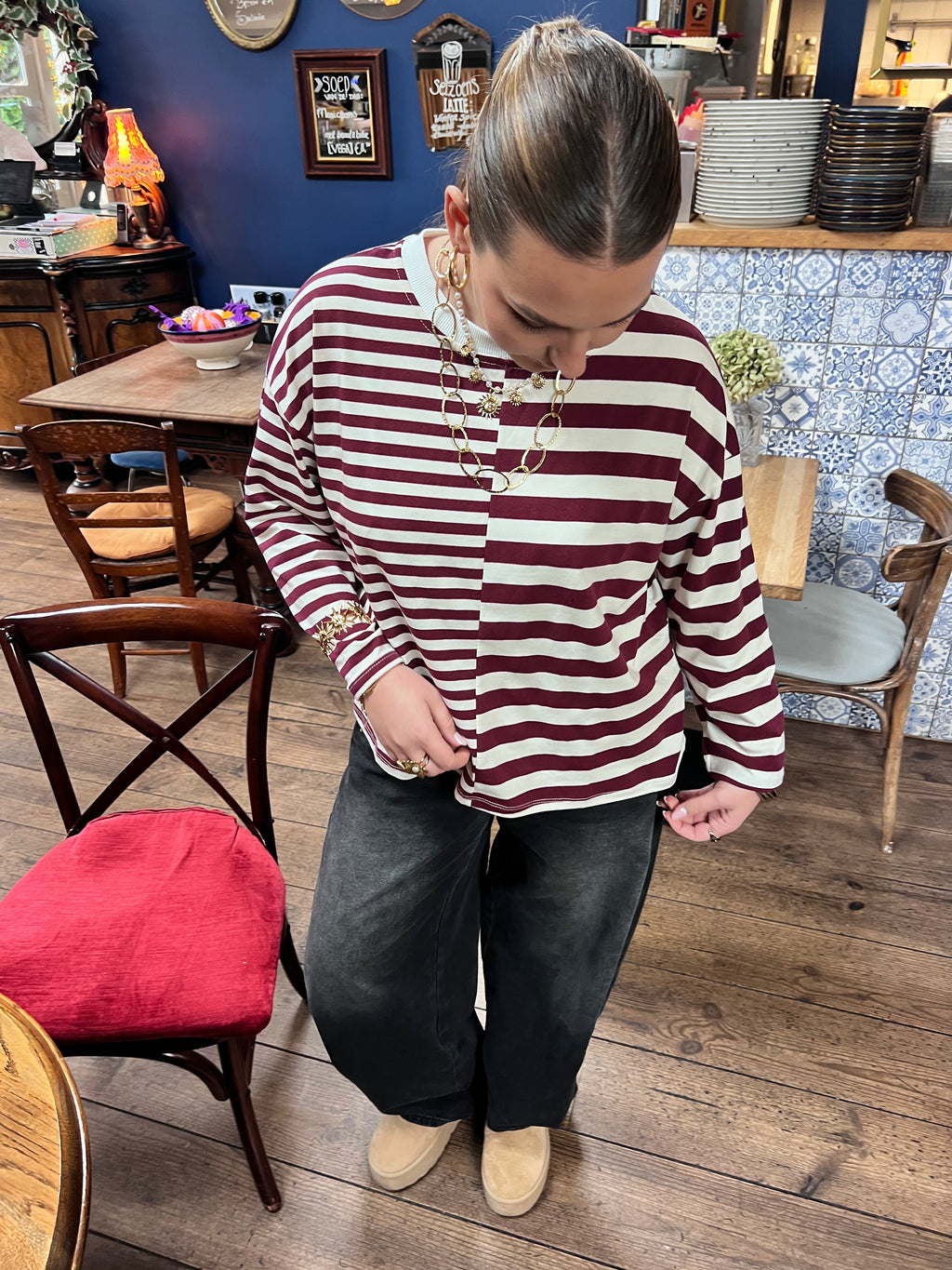 Lou half striped longsleeve