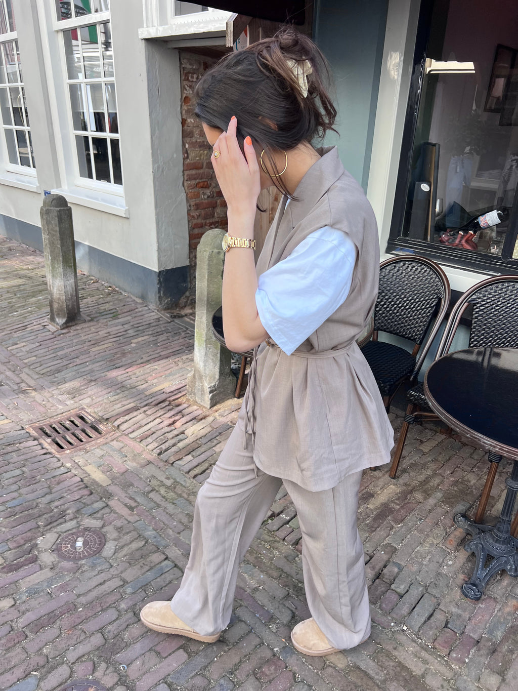 Jailin gilet - taupe