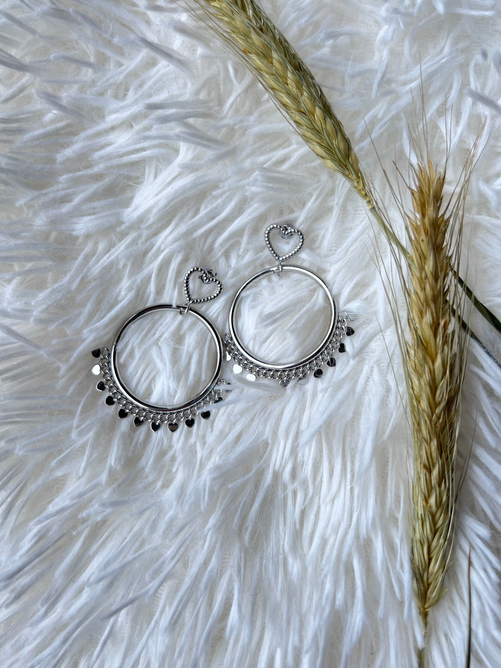 Hoops little hearts oorbellen