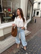 Soleil Satin top - wit