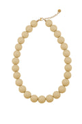Statement kralen ketting - beige
